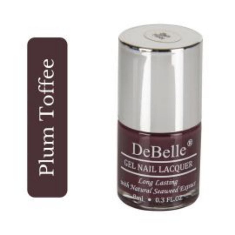 DeBelle Gel Nail Lacquers Combo of 2(Scarlet Ruby,Plum Toffee)