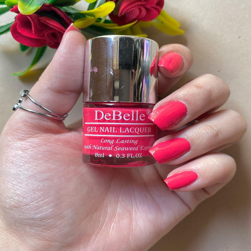 DeBelle Gel Nail Lacquer Princess Belle - (Orange Red Nail Polish), 8ml - DeBelle Cosmetix Online Store