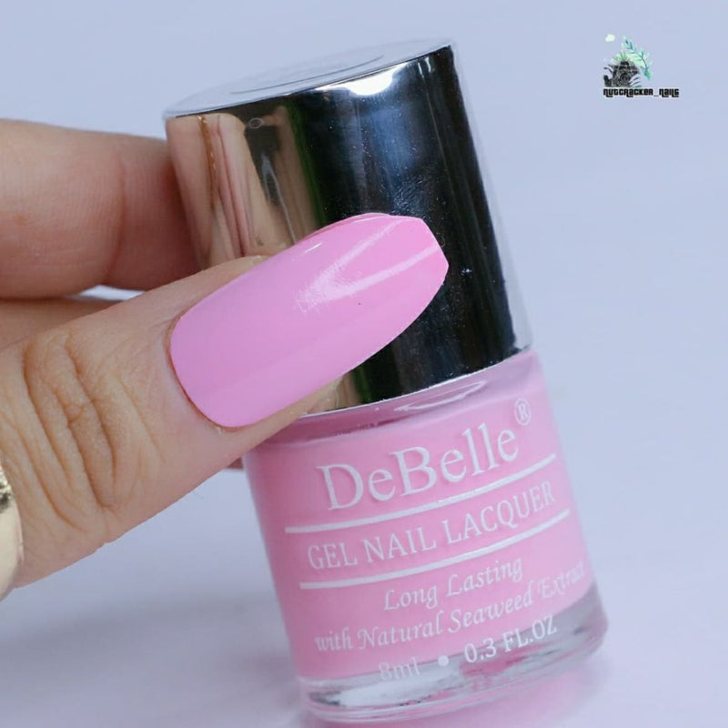 DeBelle Gel Nail Lacquer Cherry Macaron (Powder Pink Nail Polish), 8ml - DeBelle Cosmetix Online Store