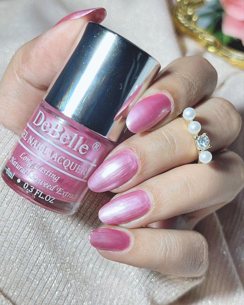 DeBelle Gel Nail Lacquer Roselin Fiesta - (Light Pink Nail Polish), 8ml