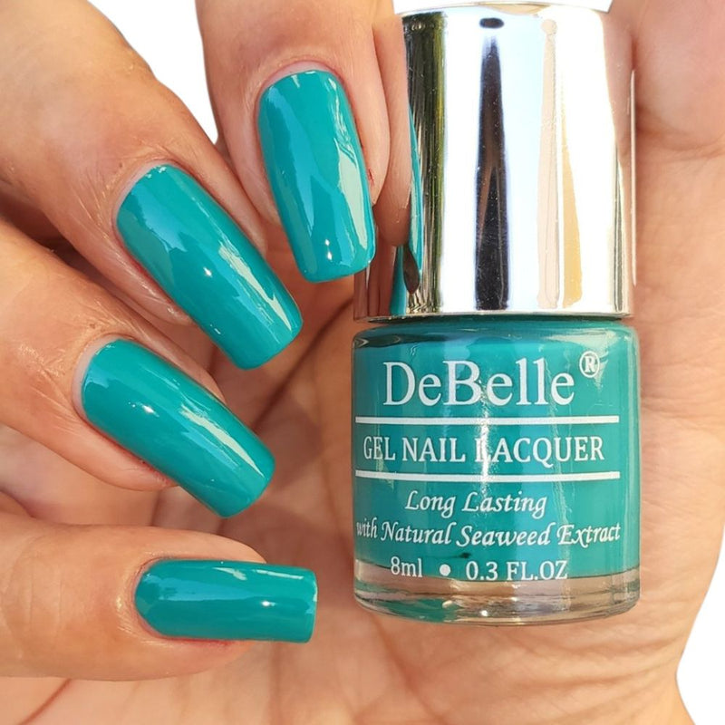 DeBelle Gel Nail Lacquer Royale Cocktail - (Turquoise Blue Nail Polish), 8ml