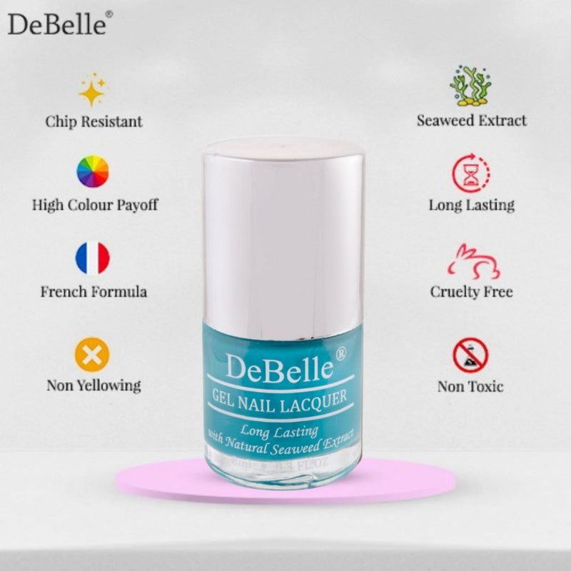 DeBelle Gel Nail Lacquers Mystique Green & Royale' Cocktail