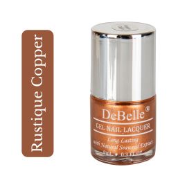 DeBelle Gel Nail Lacquer Combo Set of 3 Rustique Copper (Metallic Rust Gold), Roseate Gold (Metallic Rose Gold) & Roselin Fiesta (Metallic Rose Pink)