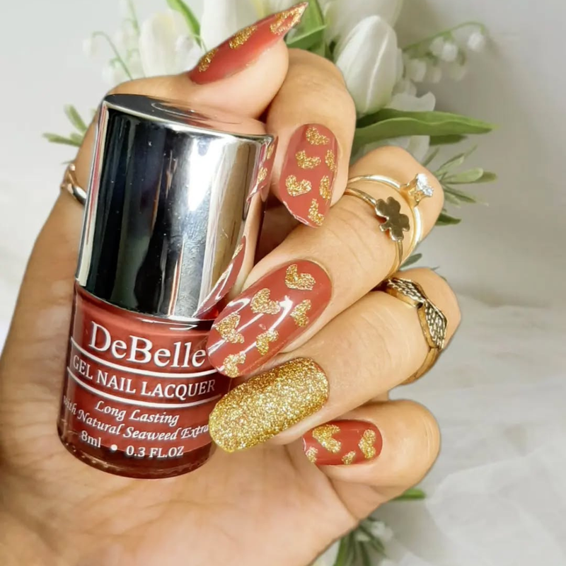 DeBelle Gel Nail Lacquers Combo of 2(Scarlet Ruby,Plum Toffee)