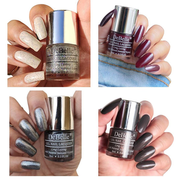 DeBelle Gel Nail Lacquer Combo Set of 4 (Perfect Bridal nail polish set )