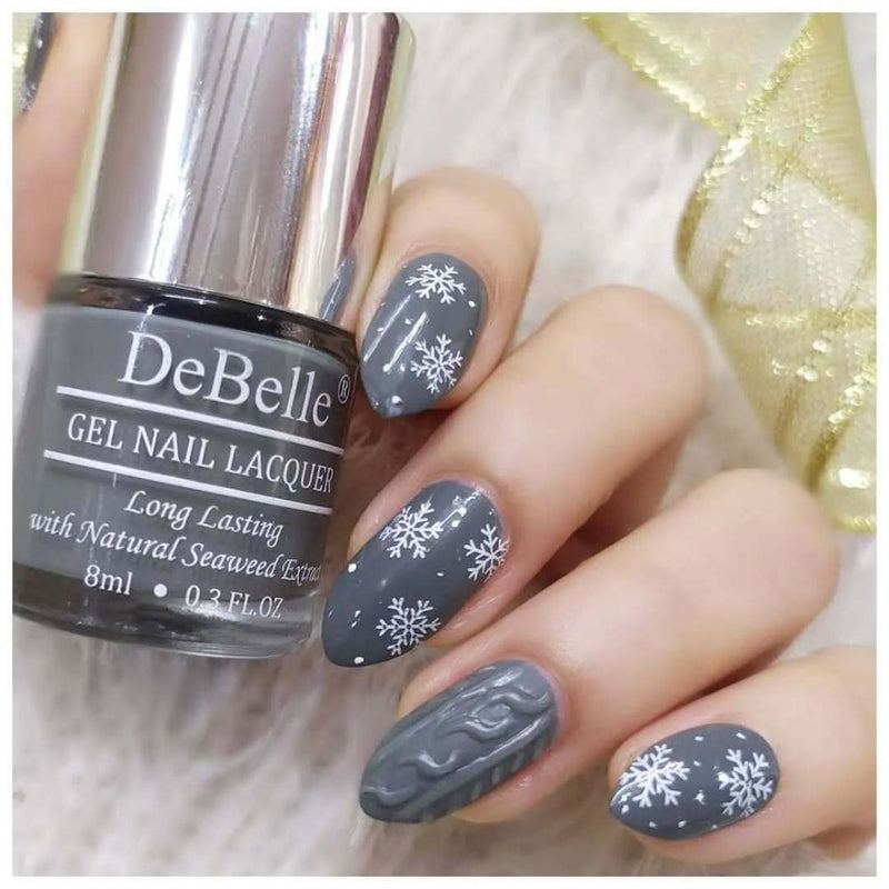 DeBelle Gel Nail Lacquer Slate Stone (Slate Grey Nail Polish), 8ml