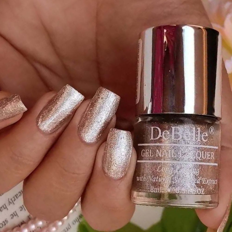 DeBelle Gel Nail Lacquers Combo Sparkling Dust & Fuschia Rose