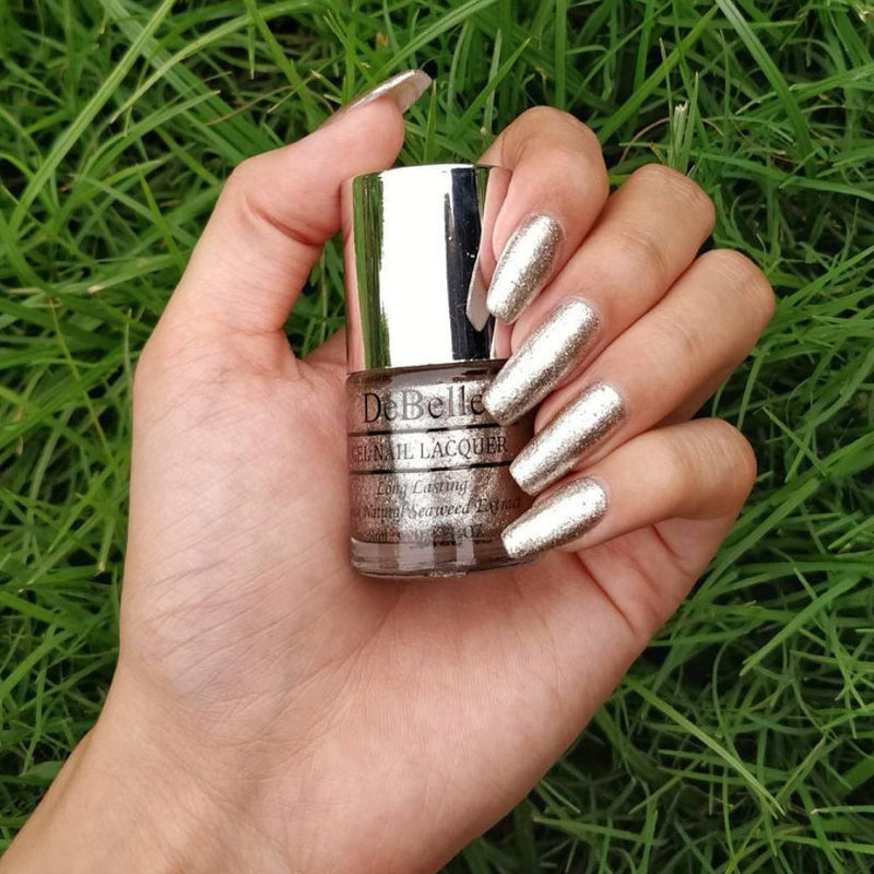 DeBelle Gel Nail Lacquers Combo Sparkling Dust & Fuschia Rose