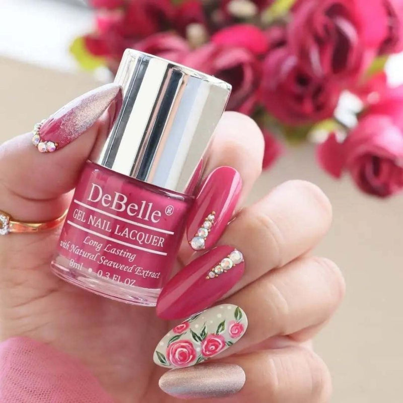DeBelle Gel Nail Lacquer Tulip Sheen - (Viva Magenta Nail Polish), 8ml