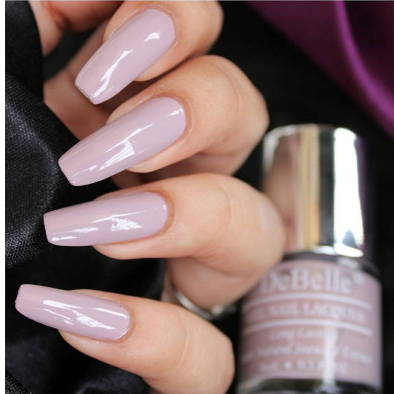 DeBelle Fleur De Pearl Gift Set of 2 Nail Polishes (Vintage Frost  & Shimmer Top Coat)