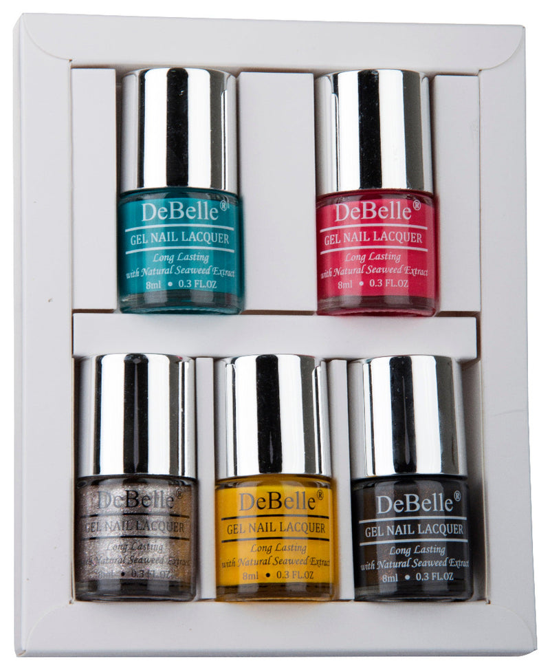 DeBelle Gift Set Macaroon Squad - 5 Nail Shades Combo - DeBelle Cosmetix Online Store