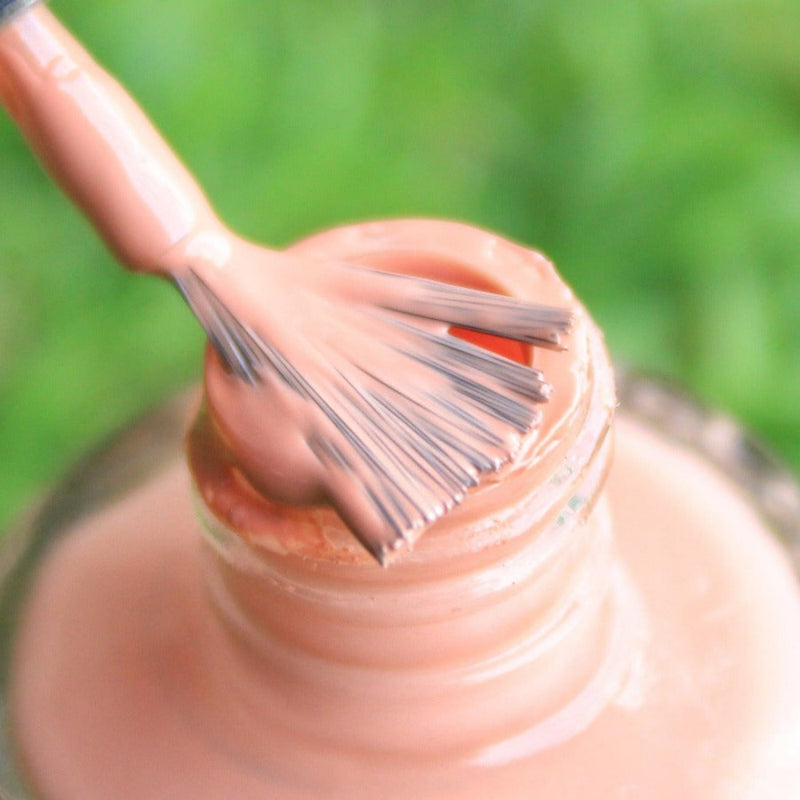 Tread from dark to light . Give a your nails a new look away from the usual dark shades with this pastel peach  DeBelle gel nail color Choco latte. Get this trendy shade from DeBelle cosmetx onine store. 