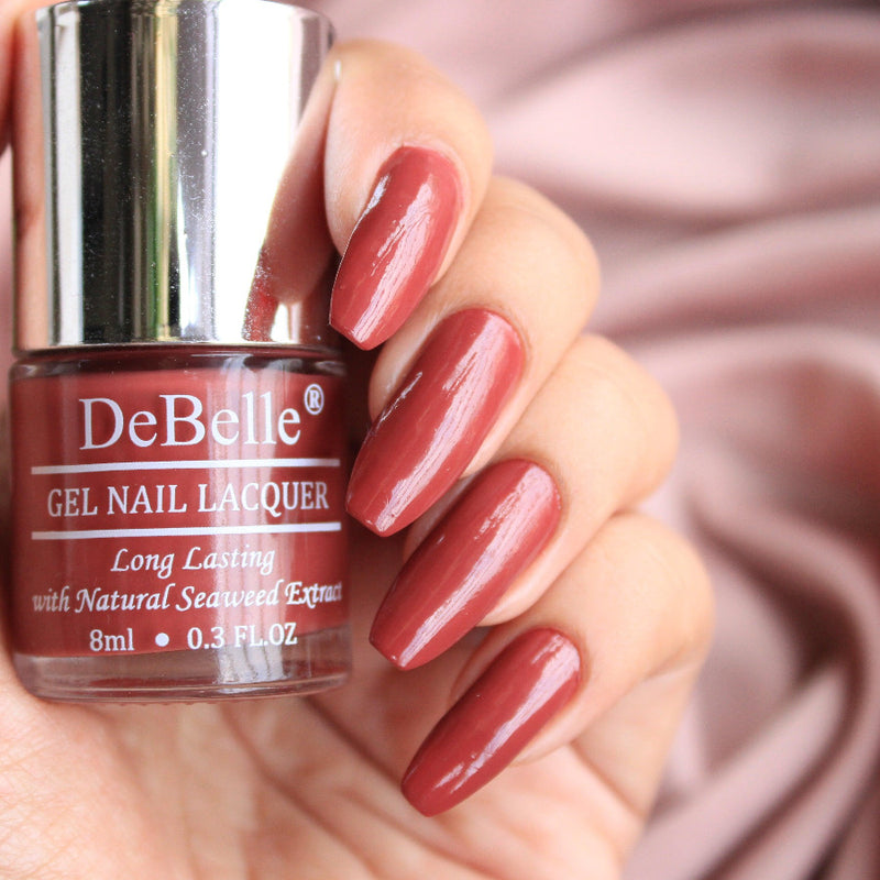 DeBelle Gel Nail Lacquers Combo (Scarlet Ruby & Apricot Dew) - DeBelle Cosmetix Online Store