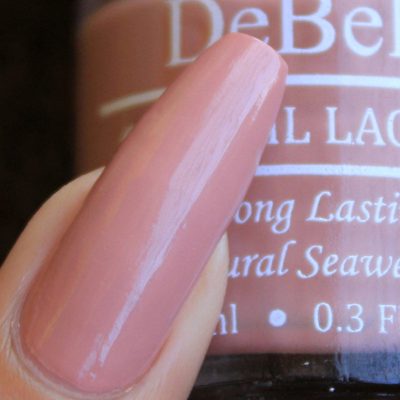 Nail painted with Pink Mauve nail polish from Debelle