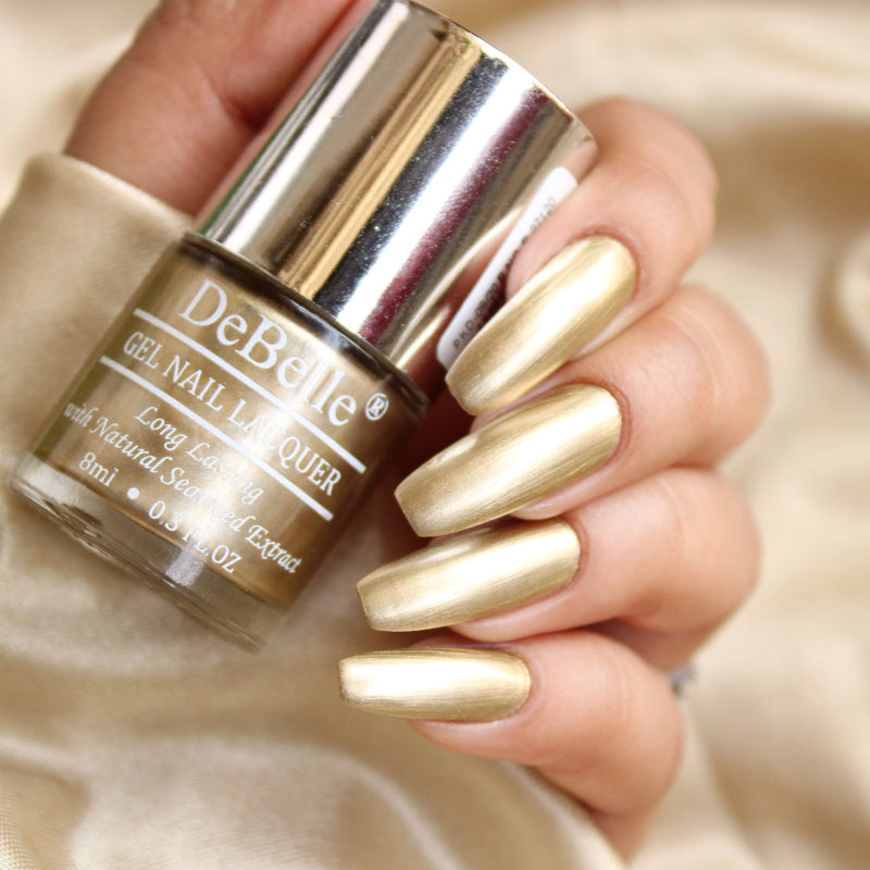 DeBelle Gel Nail Lacquers Chrome Gold & Chrome Silver