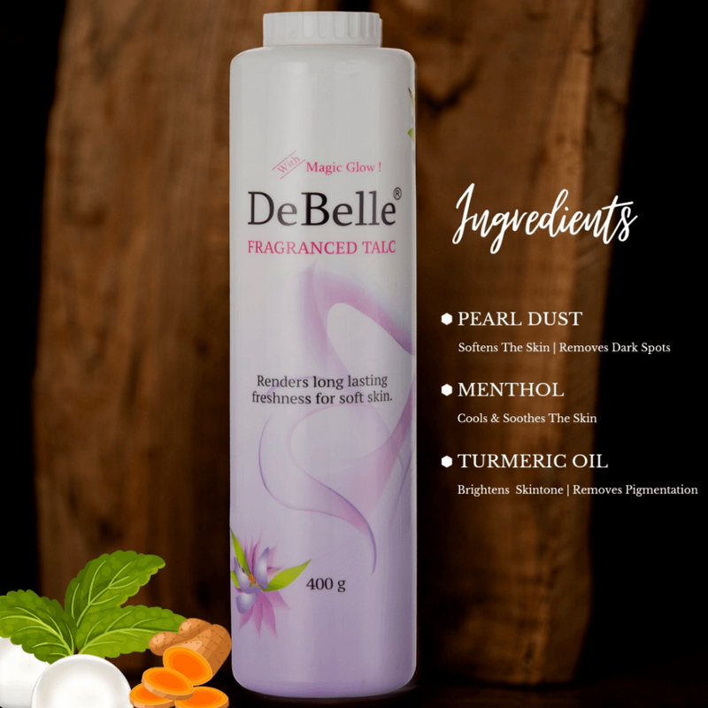 DeBelle Fragranced Talcum Powder 400gm - DeBelle Cosmetix Online Store