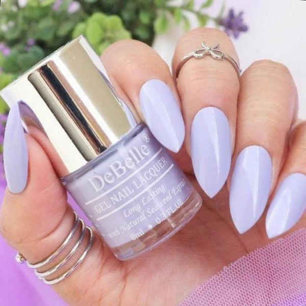 Make a fashion  statement with DeBelle gel nail color Blueberry Bliss   at your nail tips. This purple shade is available at DeBelle cosmetix online store at affordable price  