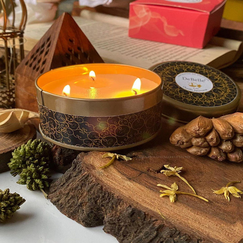 DeBelle Luxe Scented Soy Wax Candle Oudh Jasmine - DeBelle Cosmetix Online Store