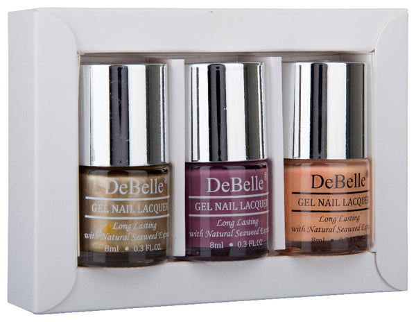 DeBelle Mademoiselle Collection Gift Set Chrome Gold, Laura Aura, Peachy Passion - DeBelle Cosmetix Online Store