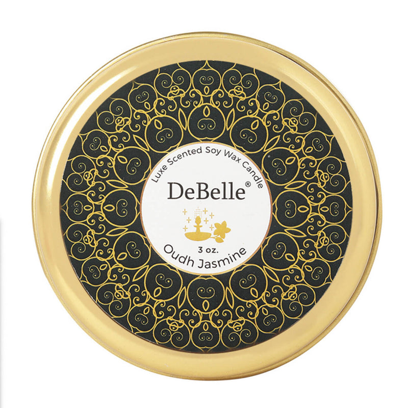 DeBelle Luxe Scented Soy Wax Candle Oudh Jasmine - DeBelle Cosmetix Online Store