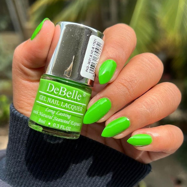 Let  parrots fly on your nails with DeBelle gel nail color matcha Cookie the parrot green shade .Available at DeBelle Cosmetix online store.