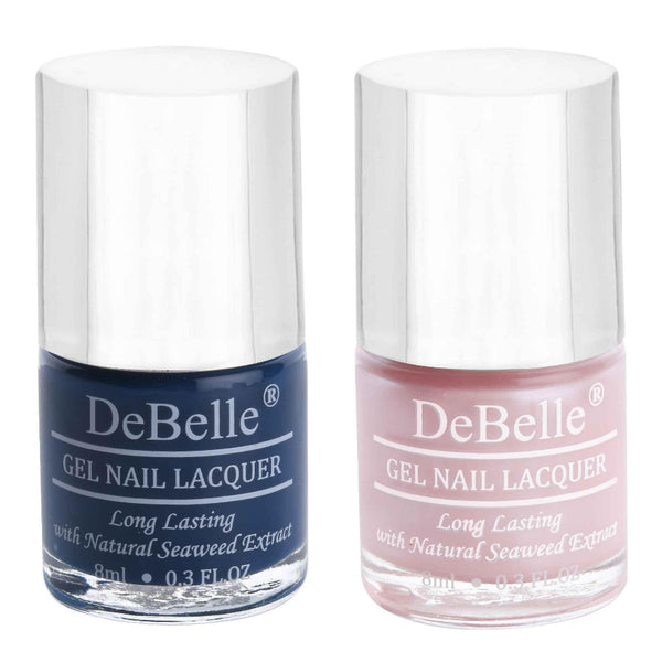 DeBelle Gel Nail Lacquers Combo Bleu Allure & Marshmallow Crush) - DeBelle Cosmetix Online Store