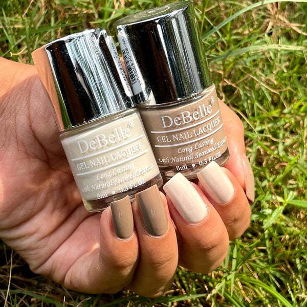 DeBelle Gel Nail Lacquers Coco Bean & Natural Blush - DeBelle Cosmetix Online Store