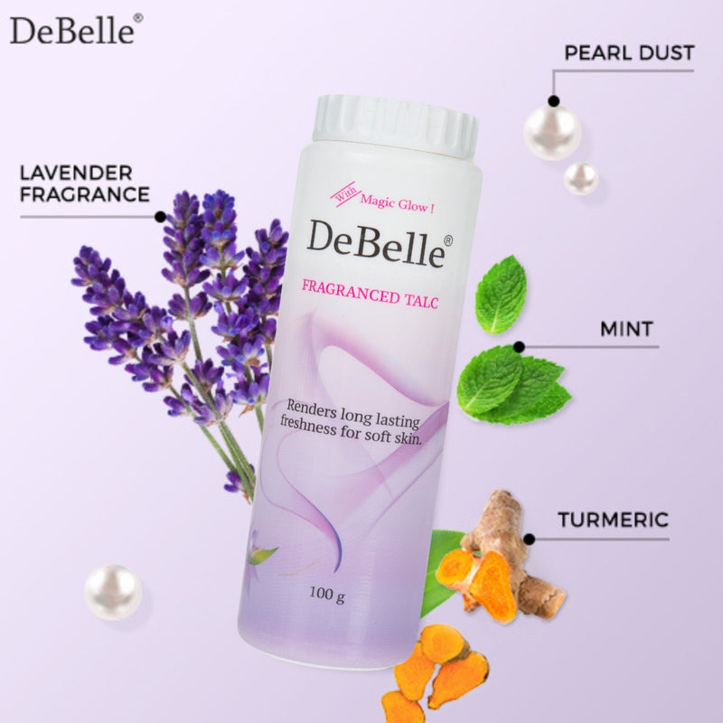 DeBelle Fragranced Talc combo pack of 3 - 100g each - DeBelle Cosmetix Online Store