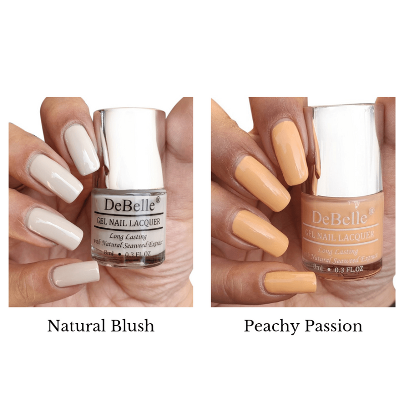 Pastels  that you will lovePeachy Passion and Natural Blush.Ship online at DeBelle Cosmetix online store
