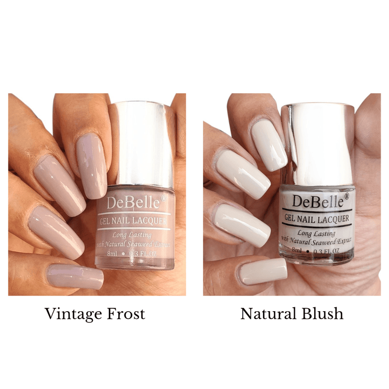 If you love pastels this combo is for you-vintage Froast and Natural Blush. Buy at DeBelle Cosmetix online store