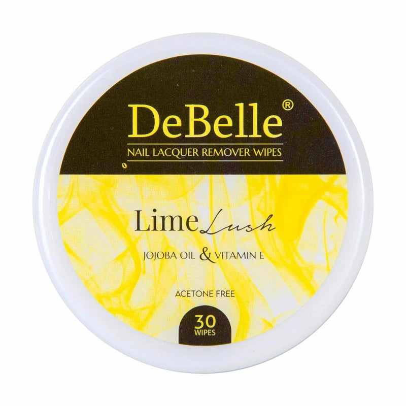 With Lime Lush remover  wipes your nails are clean with one swipe. Buy this sweet smelling wipes at DeBelle Cosmetix online store.