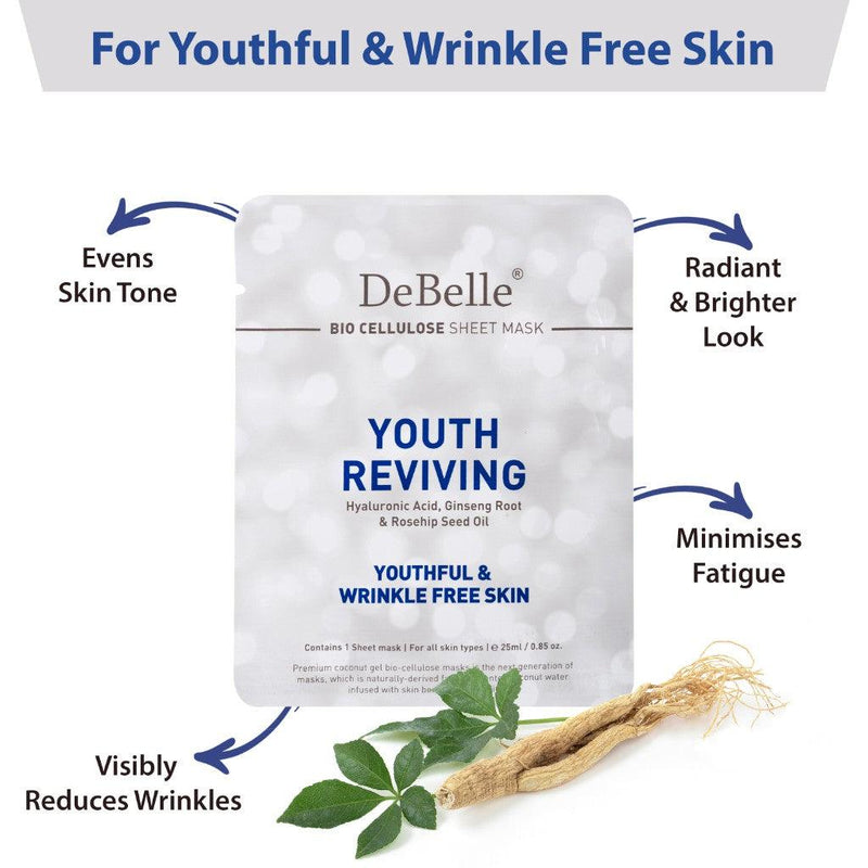 DeBelle Bio Cellulose Sheet Mask - Youth reviving - DeBelle Cosmetix Online Store