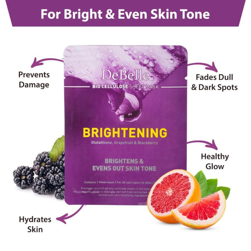 DeBelle Bio Cellulose All Sheet Masks Combo of 5 - DeBelle Cosmetix Online Store