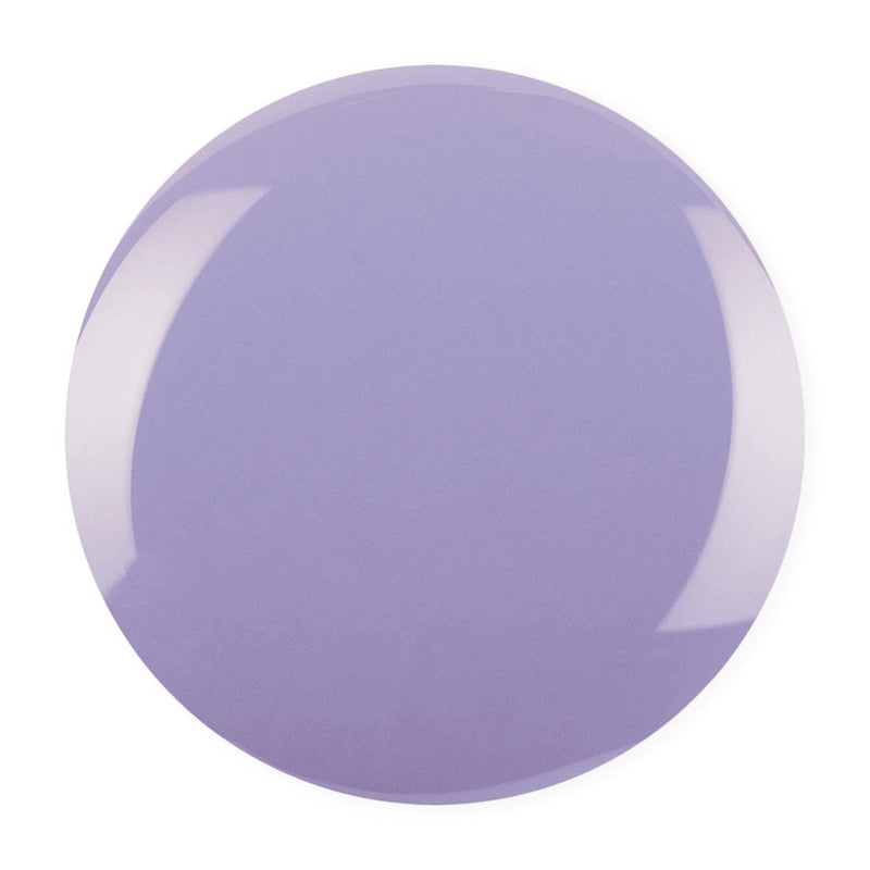 Droplet of Debelle Blueberry crepe nail polish with a white background.