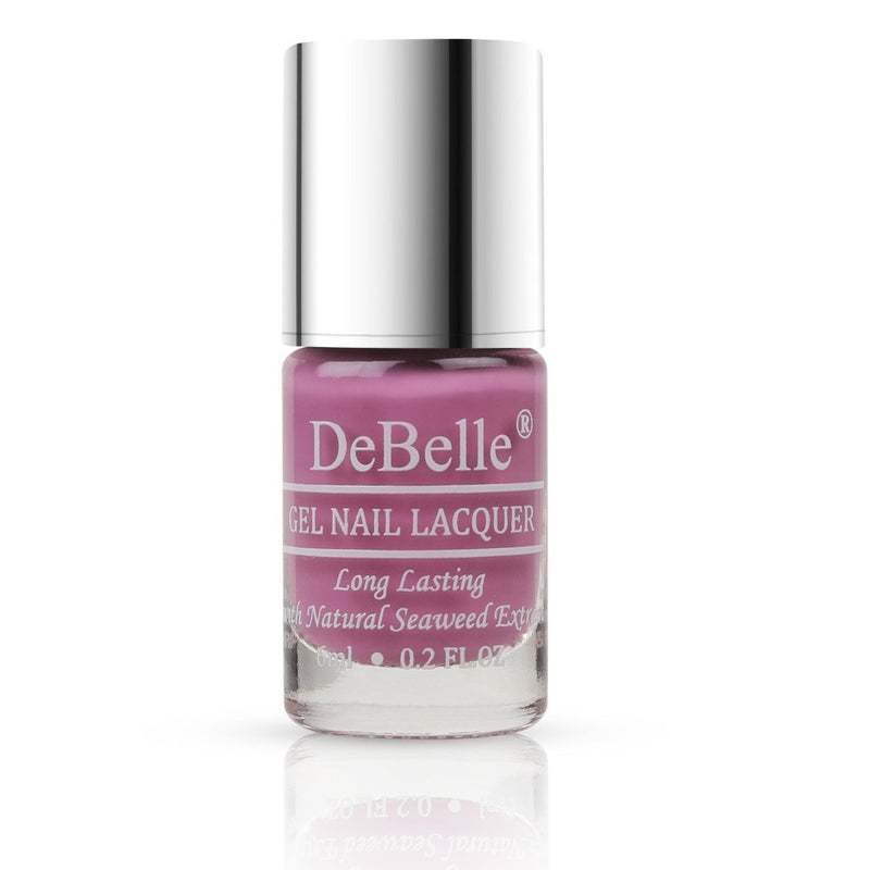 Paint your nails with DeBelle gel nail color Flamboyant Florina the dark pink mauve shade and  flaunt them with pride  . This vegan, cruelty free, nontoxic nail color is available at DeBelle Cosmetix online store.