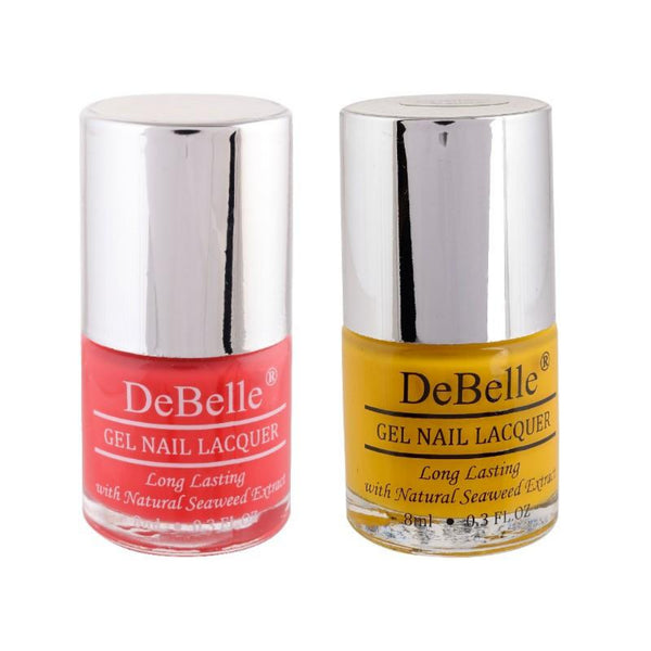 DeBelle Gel Nail Lacquers Combo( Princess Belle & Caramelo Yellow) - DeBelle Cosmetix Online Store