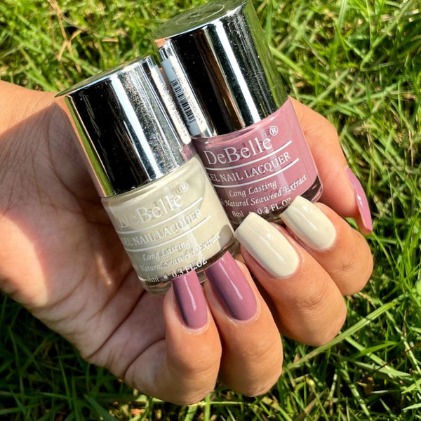 DeBelle Gel Nail Lacquers Natural Blush & Majestique Mauve - DeBelle Cosmetix Online Store