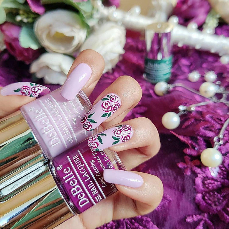 DeBelle Gel Nail Polish Combo set of 3 Luxe Lotus, Hyacinth Folio & Lilac Bloom (24ml) - DeBelle Cosmetix Online Store