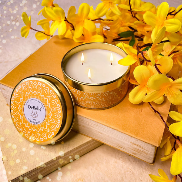 natural soy wax, scented candles, soothing essential oils