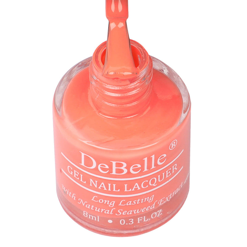 DeBelle Gel Nail Lacquer Peach Pannacotta (Creamy Peach), 8ml - DeBelle Cosmetix Online Store