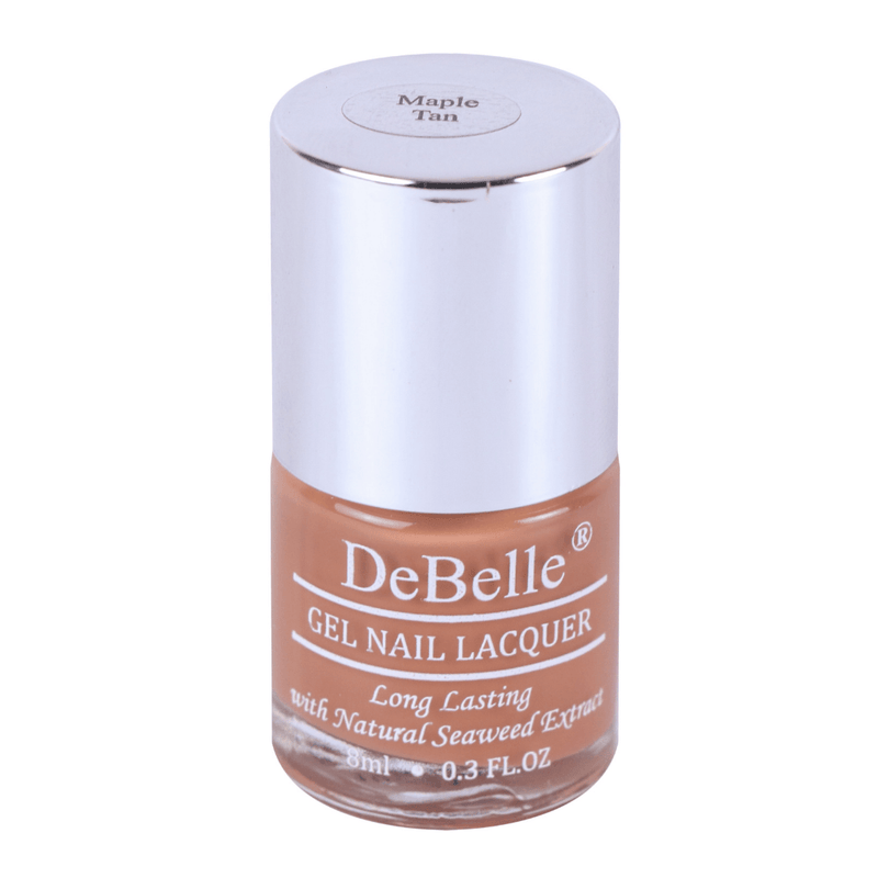 Rain or sunshine DeBelle gel nail color Ma ple Tan will suit for all seasons. Available at DeBele Cosmetix online store at affordable price. ple Tan 