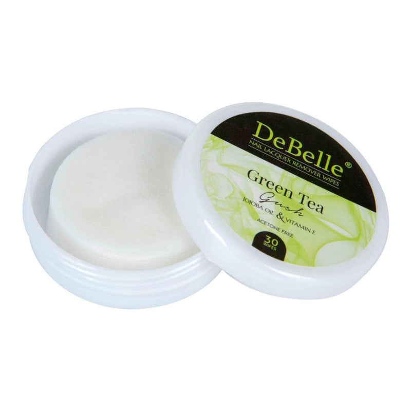DeBelle Nail Lacquer Remover Wipes - Green Tea Gush - DeBelle Cosmetix Online Store