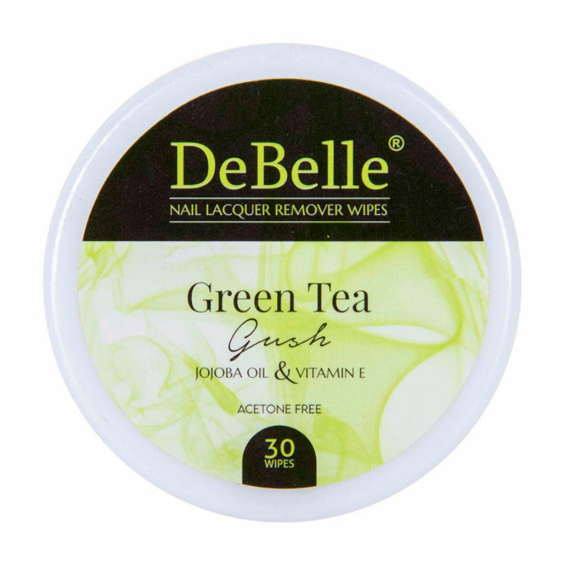 DeBelle Nail Lacquer Remover Wipes - Green Tea Gush - DeBelle Cosmetix Online Store