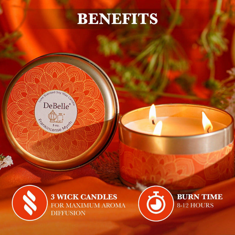 smokeles 3 wick candles,  candles  with 8-12 hours of long lasting burn