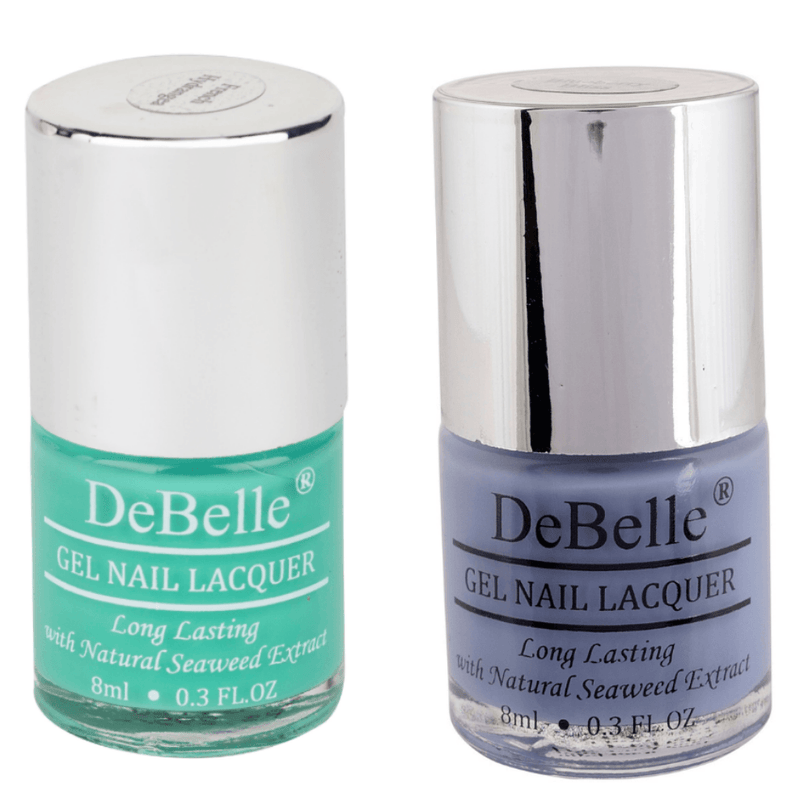 DeBelle Gel Nail Lacquers Combo of 2 (French Hydrangea, Blueberry Bliss ) - DeBelle Cosmetix Online Store