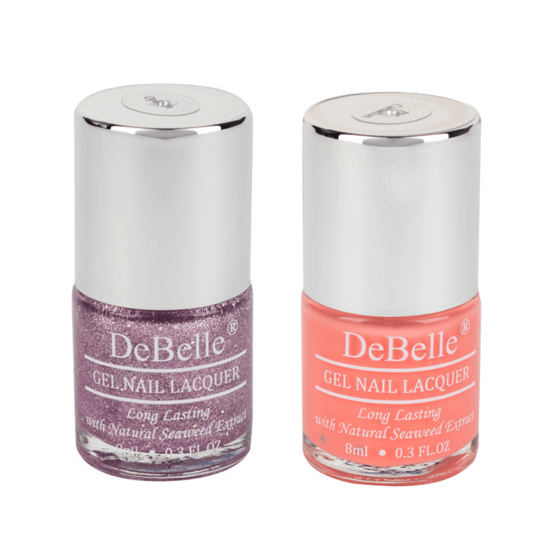 DeBelle Gel Nail Lacquers Combo of 2 (Ophelia, De' Carnation) - DeBelle Cosmetix Online Store