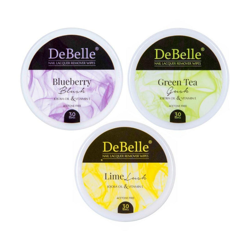 DeBelle Nail Lacquer Remover Wipes Combo of 3 - DeBelle Cosmetix Online Store