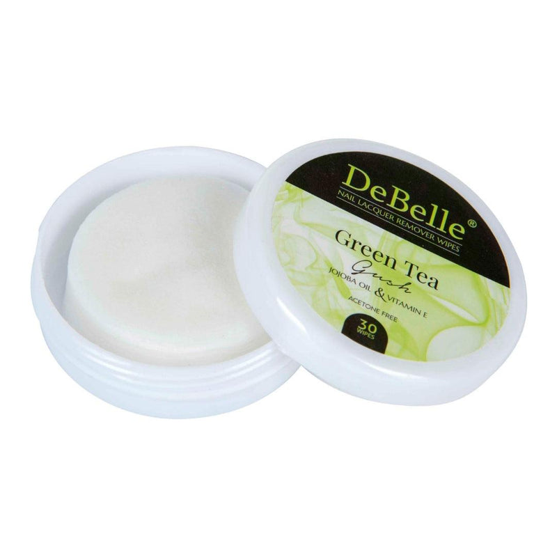 DeBelle Nail Lacquer Remover Wipes - Blueberry Blush & Green Tea Gush Combo - DeBelle Cosmetix Online Store