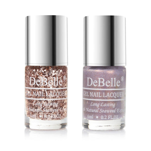 Gel Nail Lacquers Combo of 2 - Elite Tiffany & Dainty Diana  DeBelle  Cosmetix Online Store