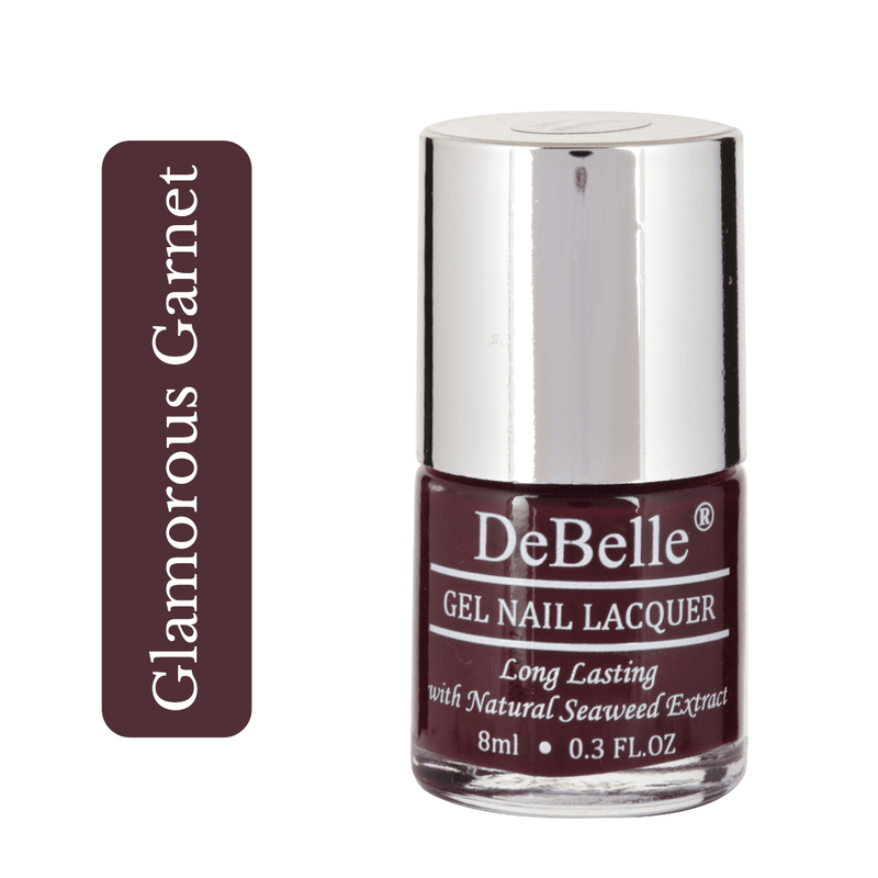 Maroon is always in tren- DeBelle gel nail color Glamorous Garnet. Available at DeBelle Cosmetix  online store.